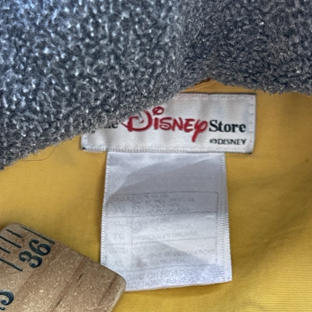 Vintage 90s Mickey Mouse Yellow Pullover Puffer Jacket XL Disney Store 1/4 zip - Picture 3 of 9